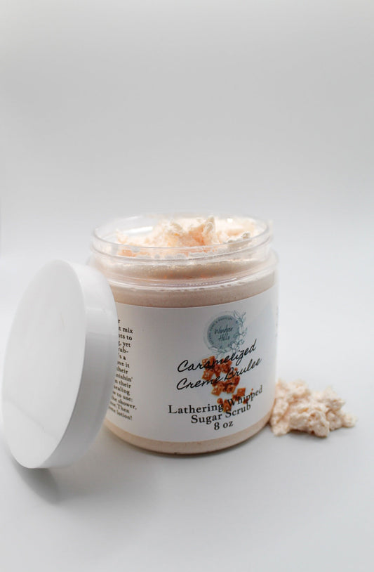 Caramelized Crème Brûlée Whipped Sugar Scrub